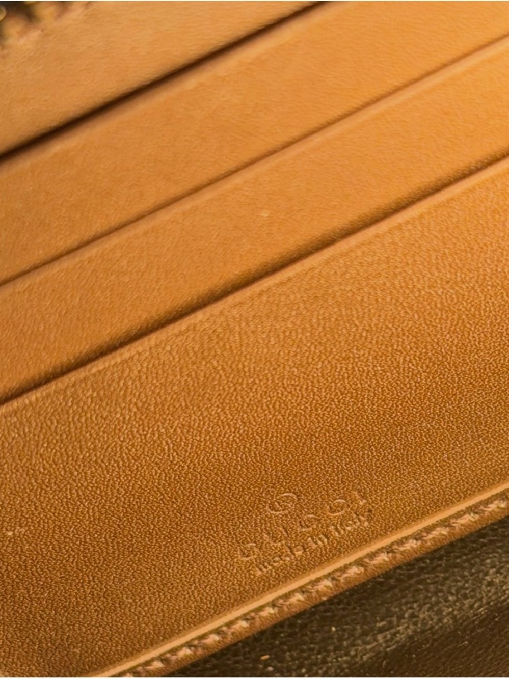 Gucci Metallic Peach GG Zip Around Wallet w/ COA - Picture 10 of 11